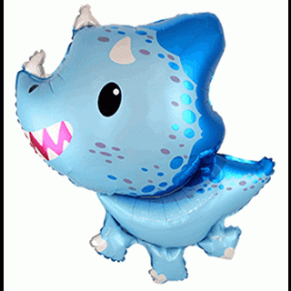 Flexmetal 32" Baby Triceratops Blue - 901858AB