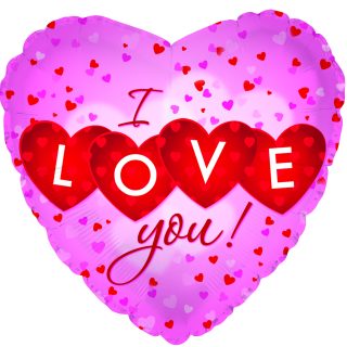 CTI 18" I love You Hearts Flat - 214084