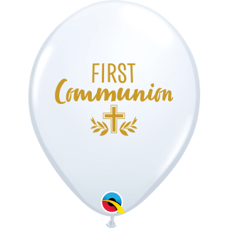 Qualatex - First Holy Communion White - 11" - 6ct - 38673