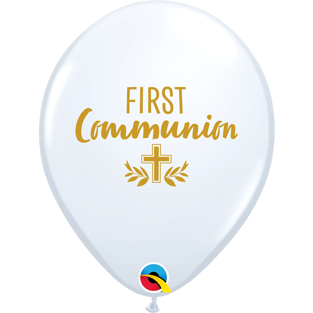 Qualatex - First Holy Communion White - 11" - 6ct - 38673