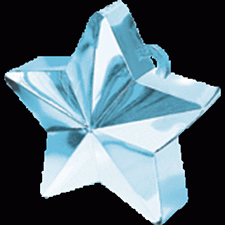 LIGHT  BLUE STAR BALLOON WEIGHT - 117800.11
