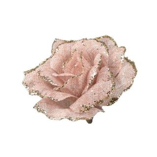 12CM CLIP JUTE ROSE PINK&CH-56091