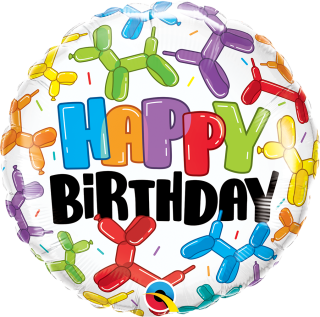18" ROUND 01CT - BDAY BALLOON DOGS