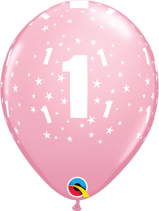 11″ ROUND 6CT RETAIL PKG -  AGE 1/PINK