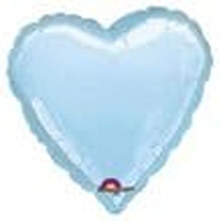 18" Metallic Pearl Pastel Blue Heart