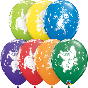 Qualatex 11" Party Animal Ass 6ct Retail Pack - 43077