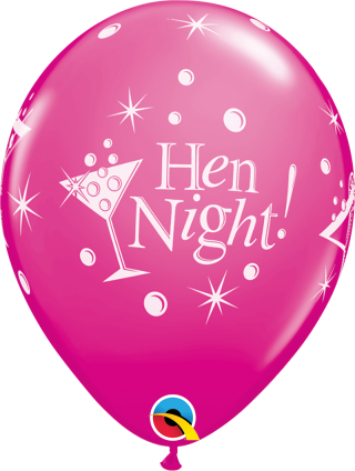 11″ ROUND 6CT RETAIL PKG - HEN NIGHT BUBBLY