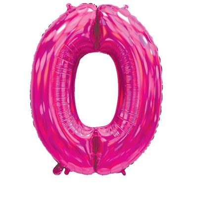 SENSATIONS 30'' Iridescent Pink Number 0 -BLRF-NBPK300