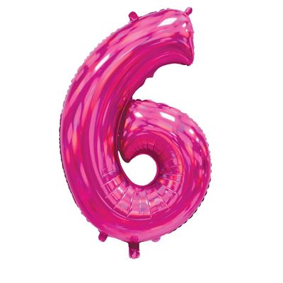 SENSATIONS - 30'' Iridescent Pink Number 6 -BLRF-NBPK306