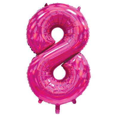 SENSATIONS - 30'' Iridescent Pink Number 8 -BLRF-NBPK308