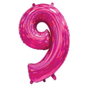 SENSATIONS - 30''Iridescent Pink Number 9 -BLRF-NBPK309