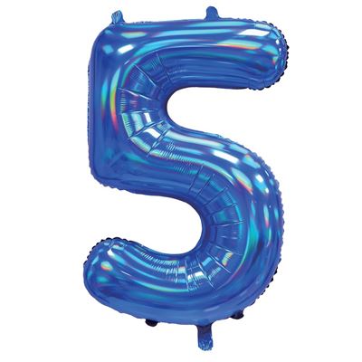 SENSATIONS - 30'' Iridescent Blue Number 5 -BLRF-NBBU30/5