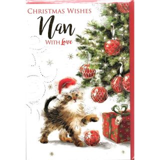 Xmas Nan Christmas Tree With Cat - XM021