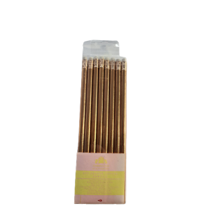 8PC Rose Gold Eraser Topped Pencils - 381093