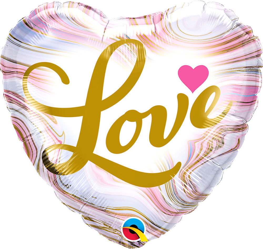 18" Love Colorful Marble