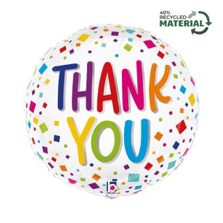 Grabo - Confetti Thank You Round 18" PKT - 26461-P