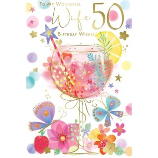 50th Birthday - Wife - C75 6pk - NMT123