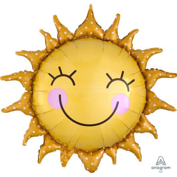 Anagram Sunshine Sun SuperShape XL Foil Balloons 29"/74cm w x 28"/71cm h P35