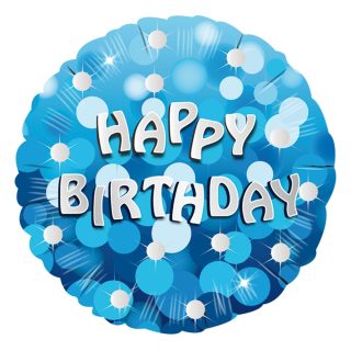 Anagram 18" Blue Sparkle Party Happy Birthday Pkg - 2366101