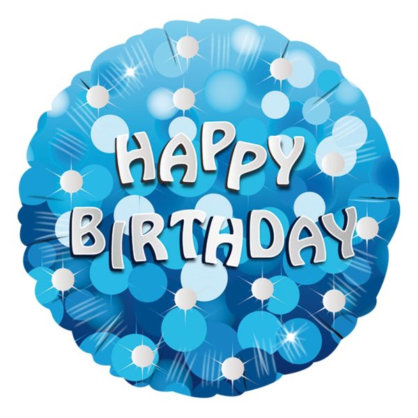 Anagram 18" Blue Sparkle Party Happy Birthday Pkg - 2366101