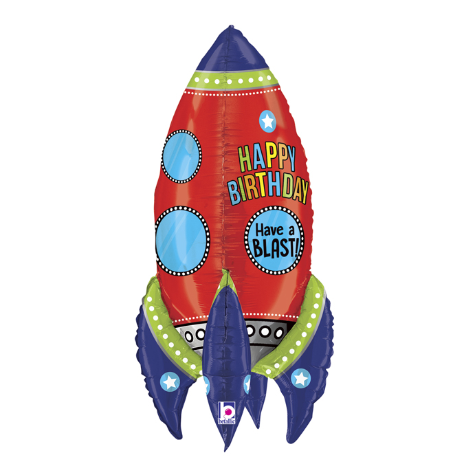 Grabo 36" Blasting Birthday Rocket D4 Dimensionals Shape Packaged - Image 2