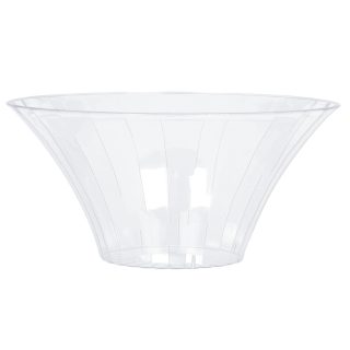 Clear Large Plastic Flared Bowls - 23.3cm - 437882-86