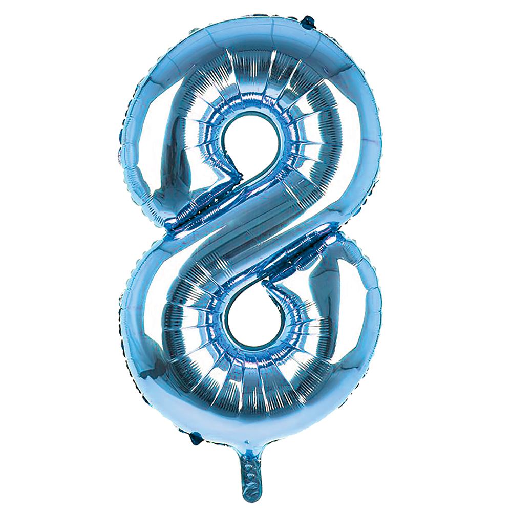 SENSATIONS - 34''Light Blue Number 8 -BL-NBLB348