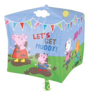 Anagram Peppa Pig & Friends Cubez Foil Balloons 15"/38cm w x 14"/38cm h G40