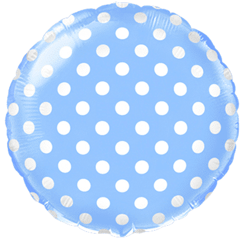 Flexmetal - Baby Blue Polka Dot Round - 401577