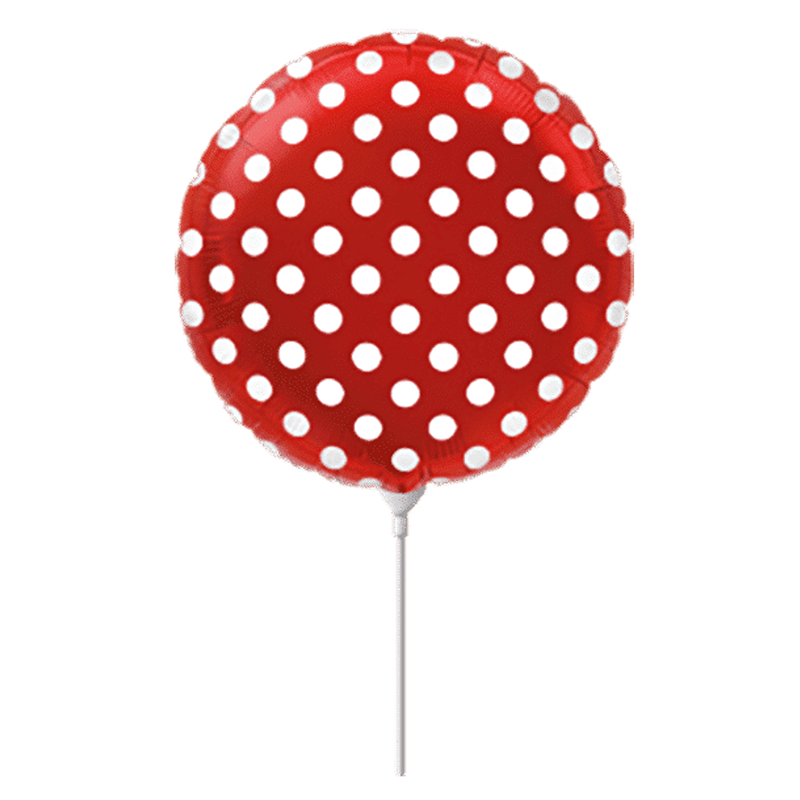 Flexmetal - 9" Red Polka Dots Round - 402577