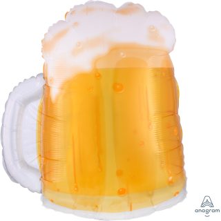Anagram Beer Mug See-Thru SuperShape Foil Balloons 20"/50cm w x 23"/58cm h P35 - 0725675