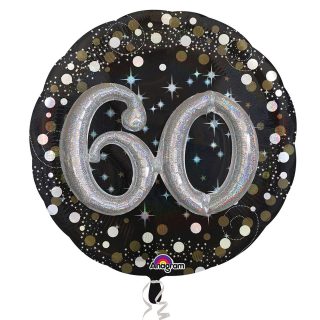 Anagram Gold Sparkling Celebration Sparkling 60th Foil Multi-Balloons 36"/91cm w x 36"/91cm P75