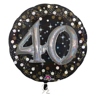 Anagram Gold Sparkling Celebration Sparkling 40th Foil Multi-Balloons 36"/91cm w x 36"/91cm P75