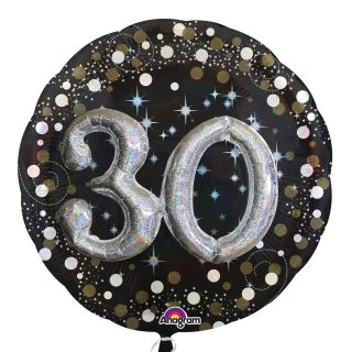Anagram Gold Sparkling Celebration Sparkling 30th Foil Multi-Balloons 36"/91cm w x 36"/91cm P75