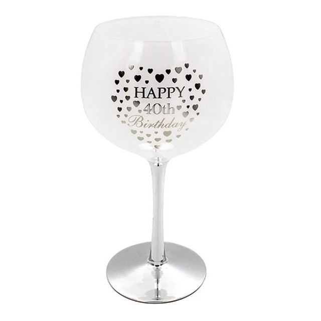 HAPPY 40TH GIN GLASS - LP47173