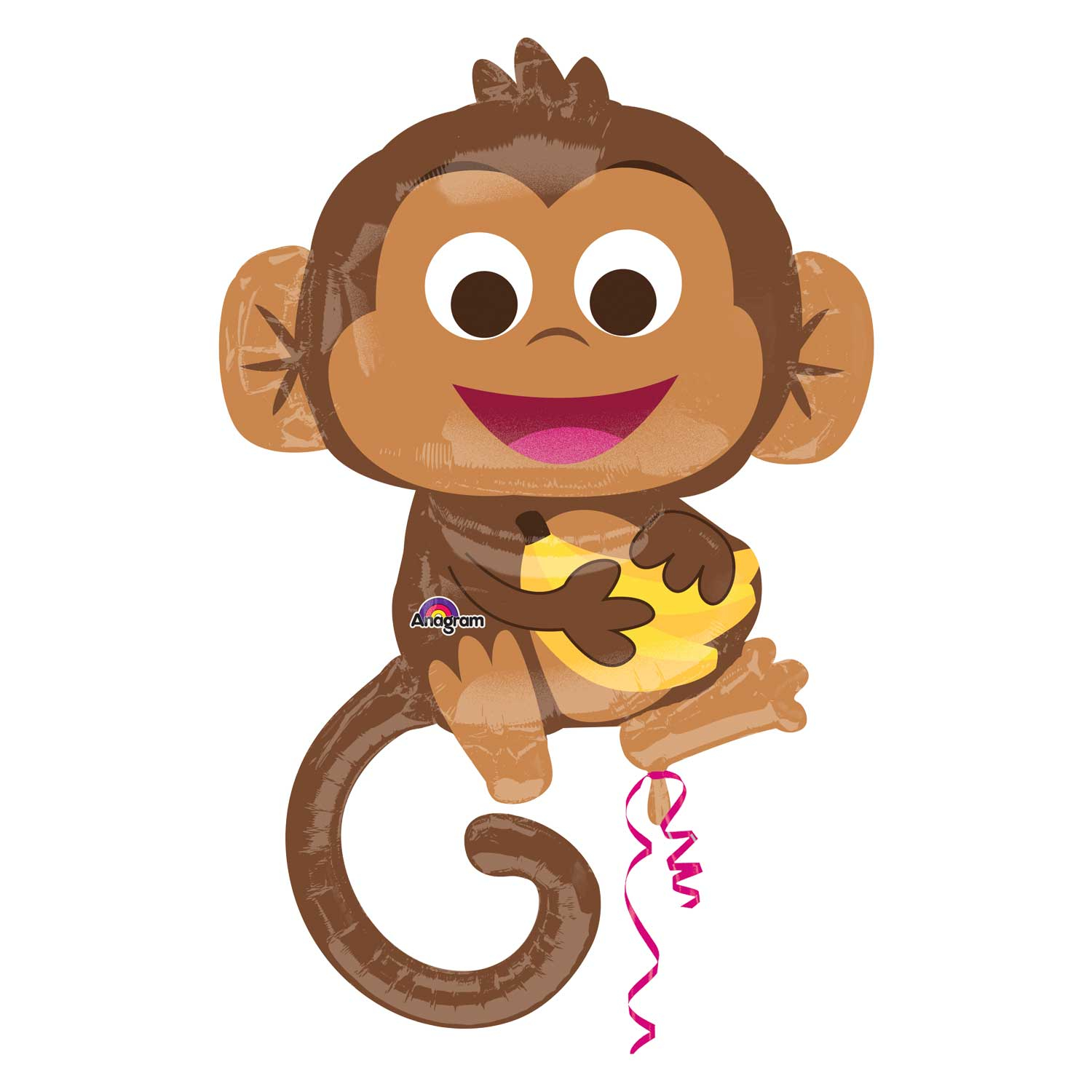 Anagram Happy Monkey SuperShape Foil Balloons 26"/63cm w x 36"/91cm h P35