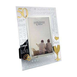 WIDDOP - 50th Anniversary 4" x 6" Mirror Glass & Glitter Frame - WG60750