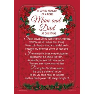 Xpress Yourself - In Loving Memory Of A Dear Mum & Dad - Grave Card - 6pk - XXY3535A