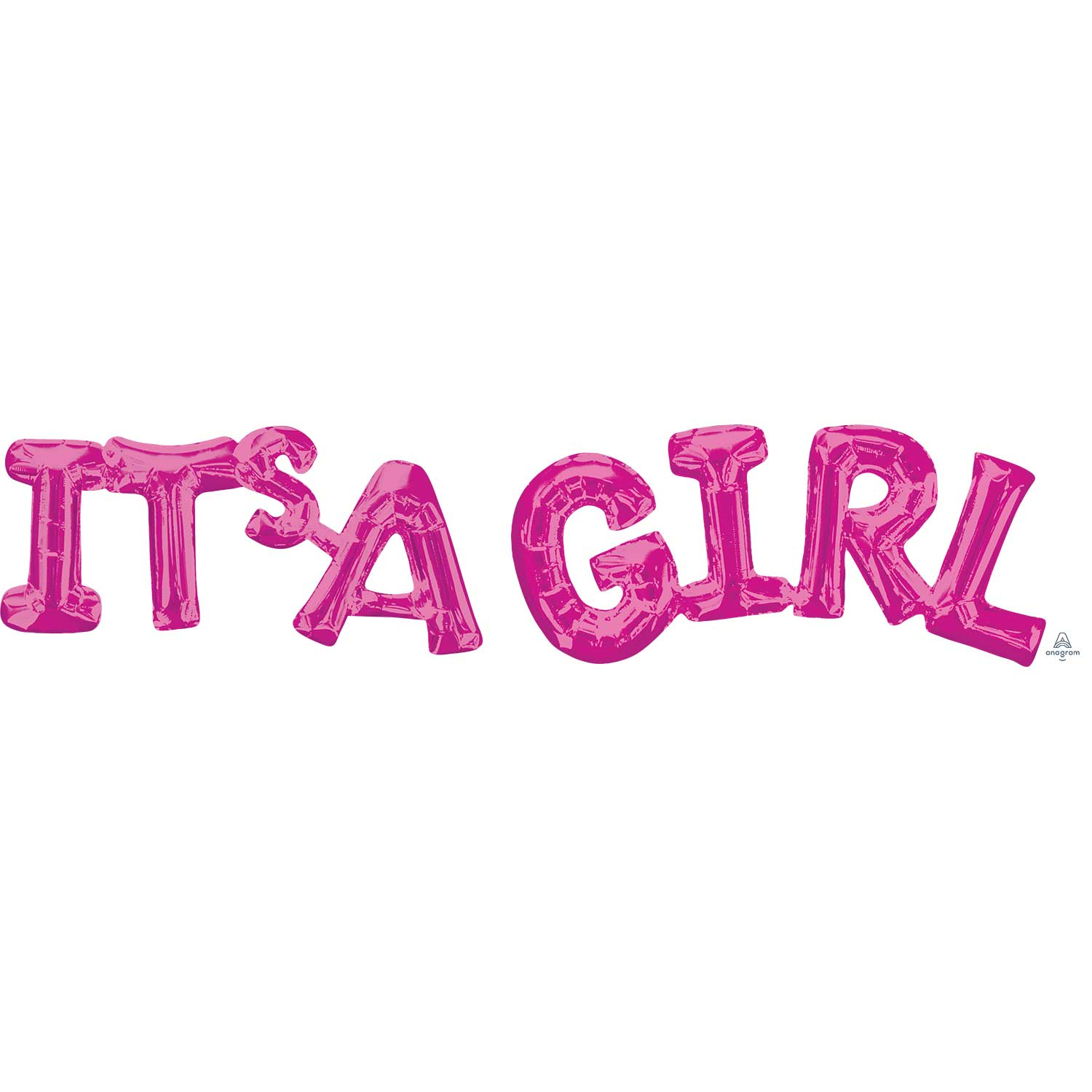 Anagram "It's A Girl" Pink Phrase Balloons G20