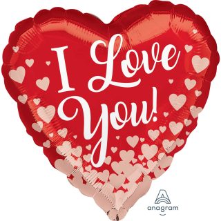 Anagram Rose Gold Hearts Standard HX Foil Balloons S40