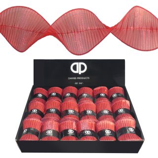 Davies Ruffle Ribbon Red - 56791