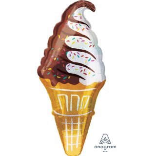 Anagram Ice Cream SuperShape Foil Balloons 18"/45cm w x 41"/1.04m P40