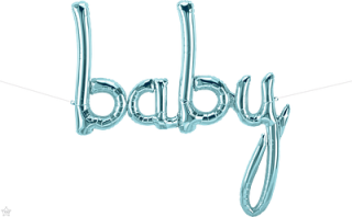 North Star 46" SCRIPT - PKD. - BABY PASTEL BLUE