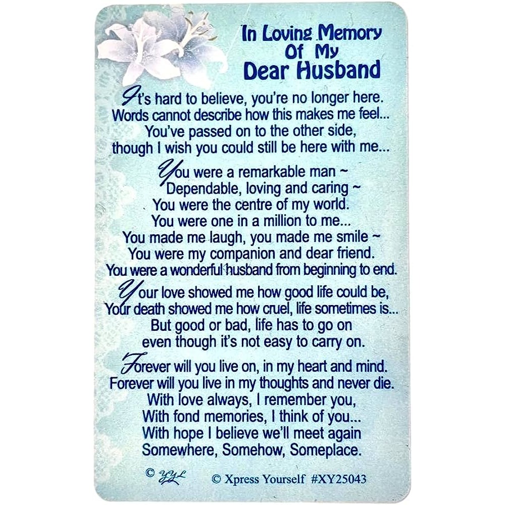 In Loving Memory Of My Dear Husband - XY25043