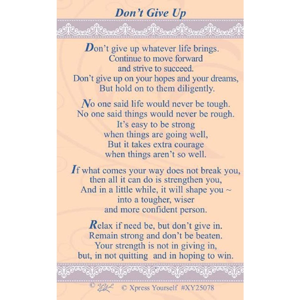 Don't Give Up - XY25078