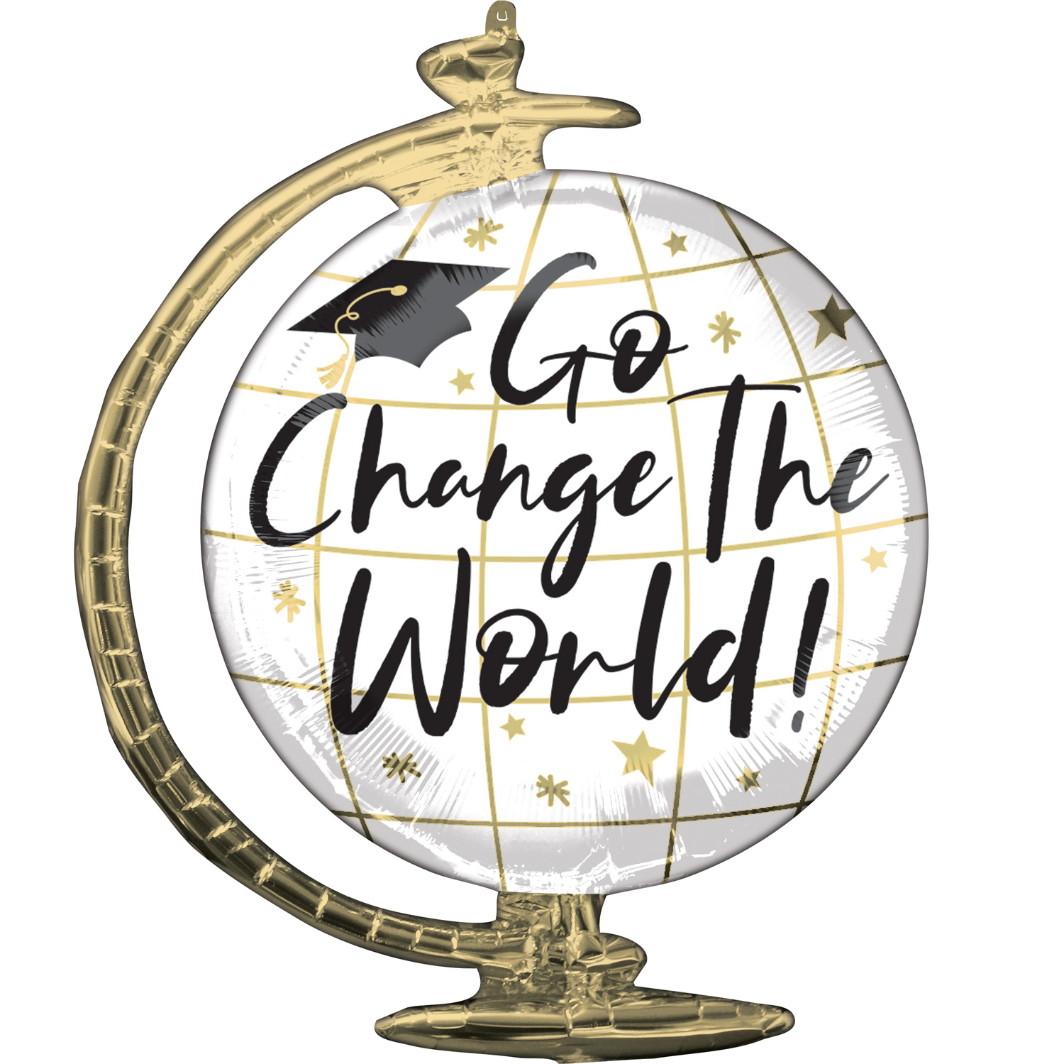 Anagram Change The World Globe SuperShape XL Foil Balloons 23"/58cm x 23"/58cm P35
