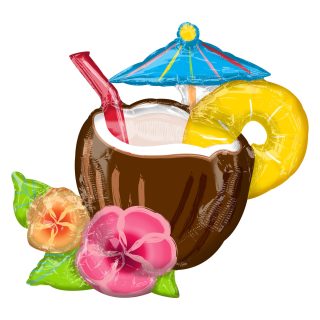 Anagram Coconut Pina Colada SuperShape Foil Balloons 30"/76cm w x 28"/71cm h P35