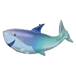 Anagram Shark SuperShape Foil Balloons 38"/96cm w x 18"/45cm h P35