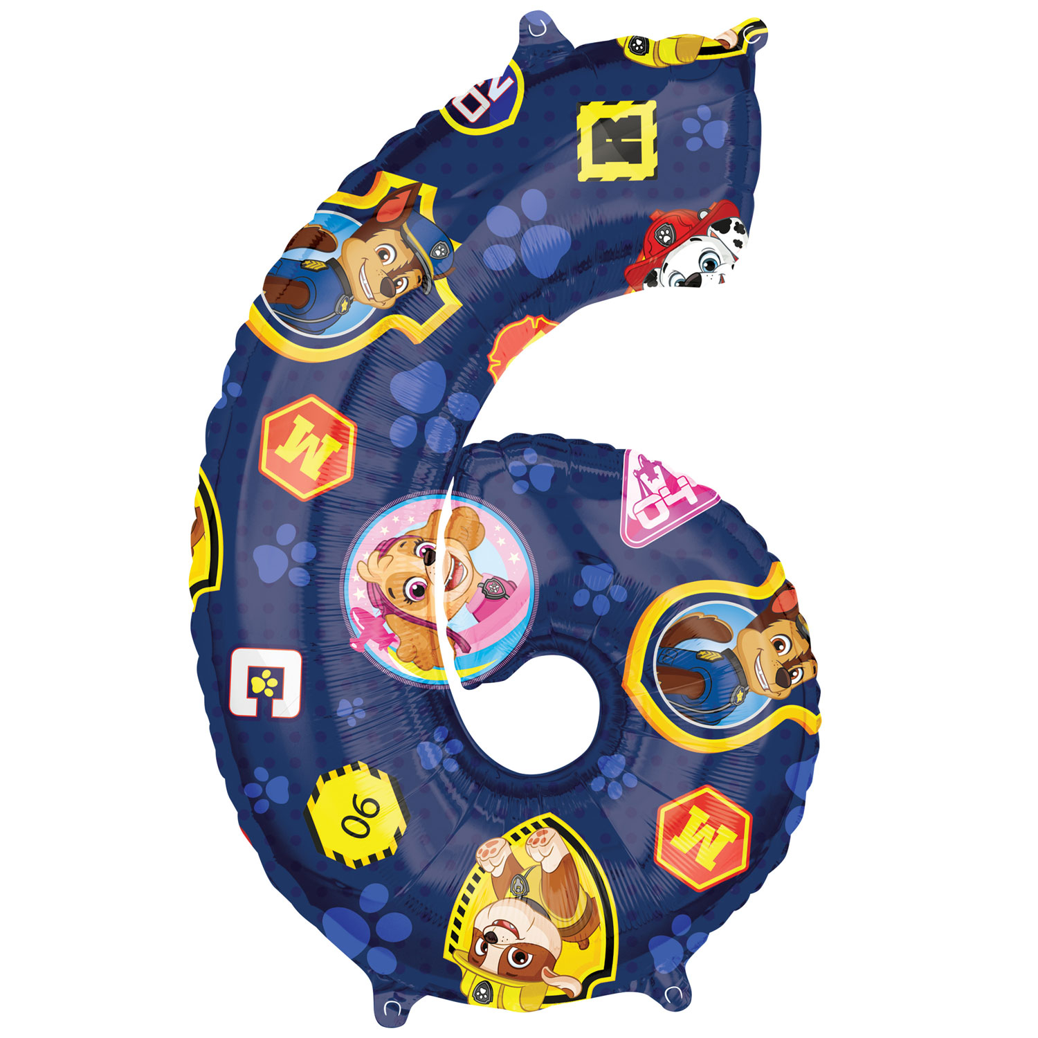 Anagram 26" L27 Paw Patrol Number 6 Shape Pkt - 4214001