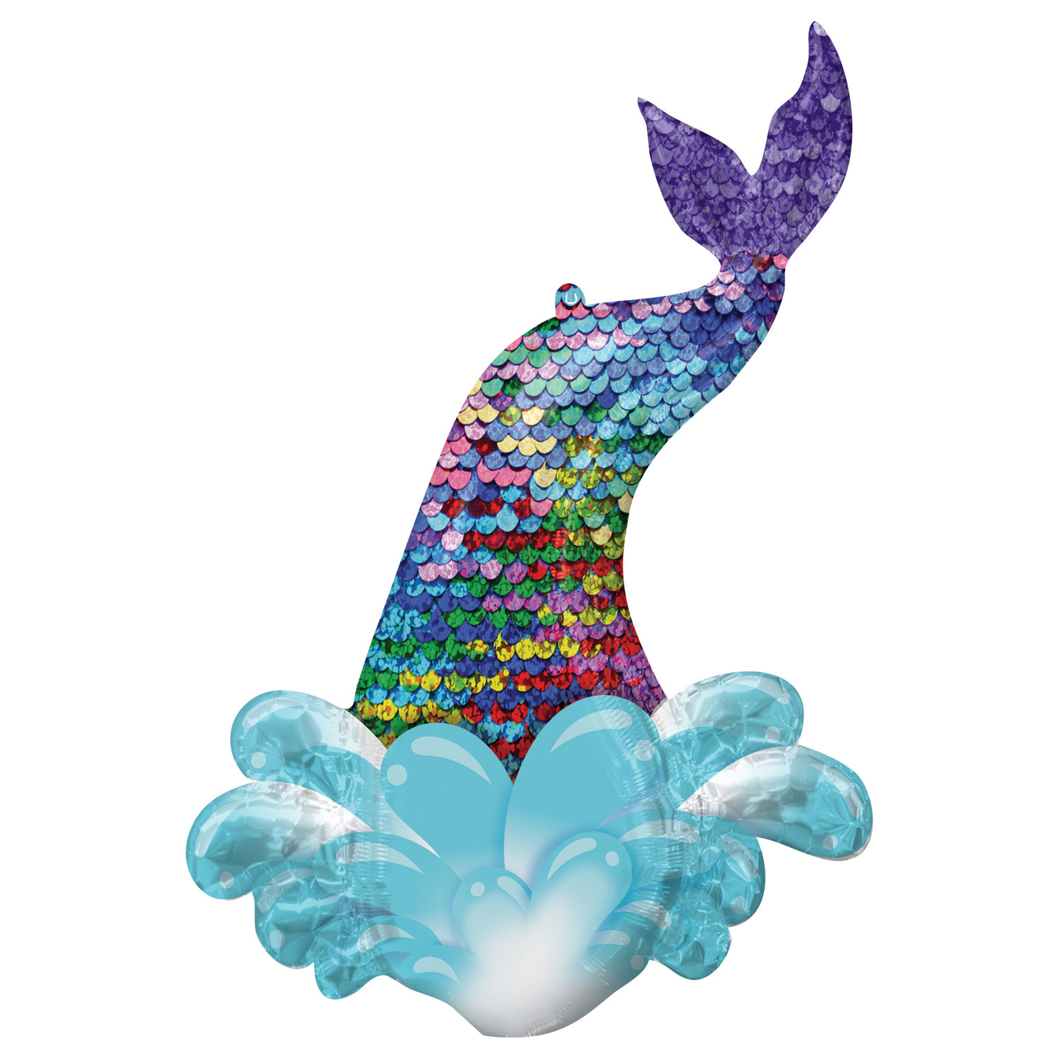 Anagram Mermaid Sequin Tail SuperShape Foil Balloons 27"/68cm w x 39"/99cm h P35